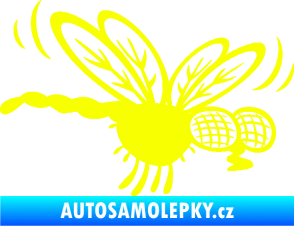 Samolepka Moucha 003 pravá Fluorescentní žlutá