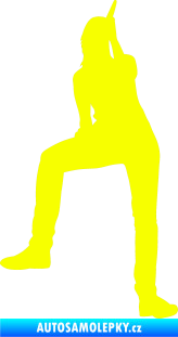 Samolepka Music 017 pravá zpěvačka Fluorescentní žlutá