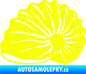 Samolepka Mušle 002 levá ulita Fluorescentní žlutá