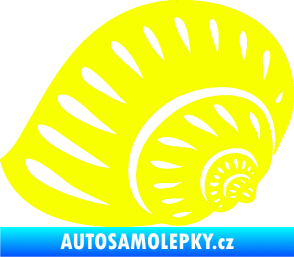 Samolepka Mušle 004 levá ulita Fluorescentní žlutá