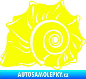 Samolepka Mušle levá ulita Fluorescentní žlutá