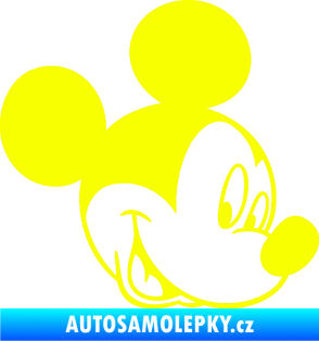 Samolepka Myšák Mickey 001 pravá Fluorescentní žlutá