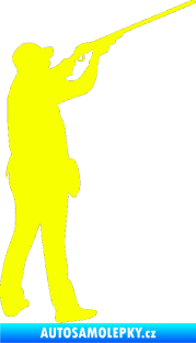 Samolepka Myslivec 001 pravá Fluorescentní žlutá