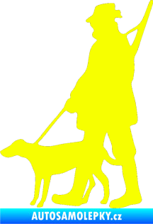 Samolepka Myslivec 002 levá Fluorescentní žlutá