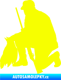 Samolepka Myslivec 003 levá honitba Fluorescentní žlutá