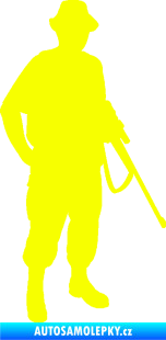 Samolepka Myslivec 004 pravá Fluorescentní žlutá