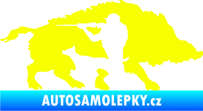Samolepka Myslivost 006 pravá divoké prase Fluorescentní žlutá