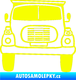 Samolepka Nákladní auto karikatura Fluorescentní žlutá