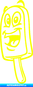 Samolepka Nanuk 001 levá s obličejem Fluorescentní žlutá