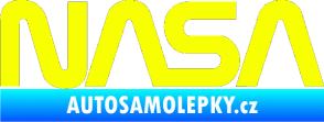 Samolepka NASA nápis Fluorescentní žlutá