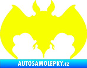 Samolepka Netopýr 002 Fluorescentní žlutá
