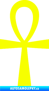 Samolepka Nilský kříž Ankh Fluorescentní žlutá