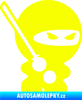 Samolepka Ninja baby 001 pravá Fluorescentní žlutá