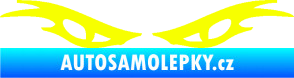 Samolepka Oči 003  Fluorescentní žlutá