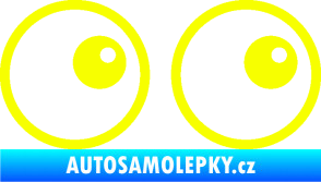 Samolepka Oči 006 pravá Fluorescentní žlutá