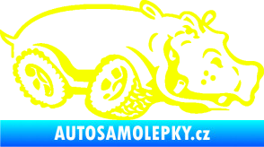 Samolepka Off Road 006 pravá hroch Fluorescentní žlutá