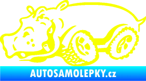 Samolepka Off Road 006 levá hroch Fluorescentní žlutá