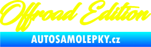Samolepka Offroad edition 003 nápis Fluorescentní žlutá