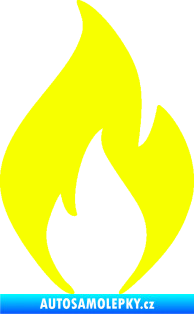 Samolepka Oheň 001 plamen Fluorescentní žlutá