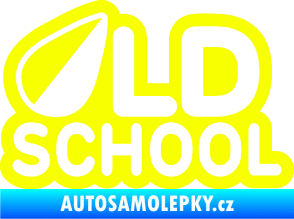 Samolepka Old School 002 Fluorescentní žlutá