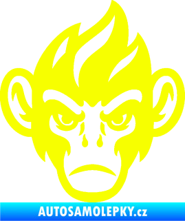 Samolepka Opičák 002 pravá Fluorescentní žlutá