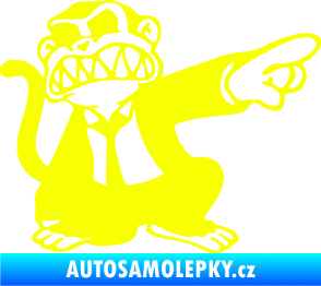Samolepka Opičák JDM pravá Fluorescentní žlutá