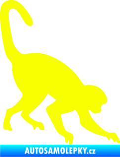 Samolepka Opice 002 pravá Fluorescentní žlutá
