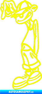 Samolepka Otik levá Fluorescentní žlutá