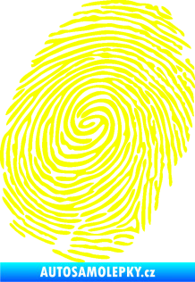 Samolepka Otisk prstu 001 pravá Fluorescentní žlutá