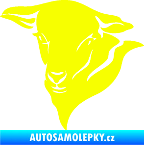 Samolepka Ovce 001 levá hlava Fluorescentní žlutá