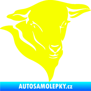 Samolepka Ovce 001 pravá hlava Fluorescentní žlutá