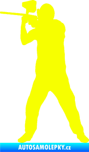 Samolepka Paintball 003 levá Fluorescentní žlutá