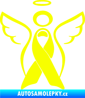Samolepka Památeční andělíček memory Fluorescentní žlutá