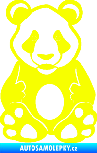 Samolepka Panda 006  Fluorescentní žlutá