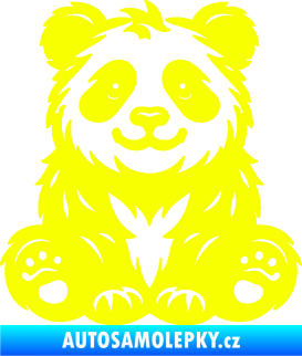 Samolepka Panda 013 levá spokojená Fluorescentní žlutá
