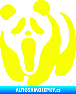 Samolepka Panda 014 levá maska Vřískot Fluorescentní žlutá