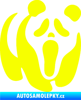 Samolepka Panda 014 pravá maska Vřískot Fluorescentní žlutá