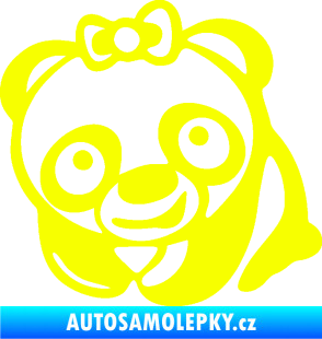 Samolepka Panda baby levá Fluorescentní žlutá