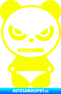 Samolepka Panda boy Fluorescentní žlutá