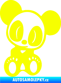Samolepka Panda JDM pravá Fluorescentní žlutá