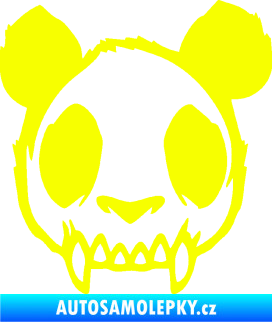 Samolepka Panda zombie  Fluorescentní žlutá