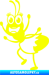 Samolepka Paní mravencová levá Fluorescentní žlutá