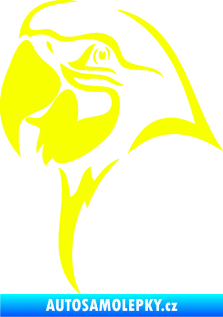 Samolepka Papoušek 006 levá hlava Fluorescentní žlutá