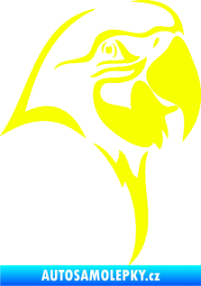 Samolepka Papoušek 006 pravá hlava Fluorescentní žlutá