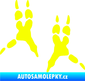Samolepka Papoušek 008 stopy levá Fluorescentní žlutá