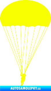 Samolepka Parašutista 002 Fluorescentní žlutá