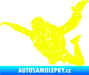 Samolepka Parašutista 004 levá Fluorescentní žlutá