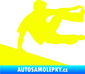 Samolepka Parkour 001 pravá Fluorescentní žlutá