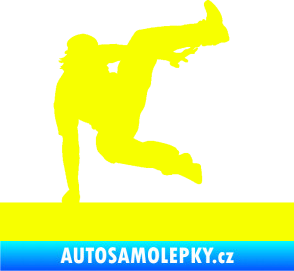 Samolepka Parkour 002 pravá Fluorescentní žlutá