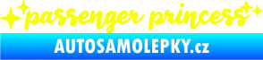 Samolepka Passenger Princess 002 nápis s hvězdičkami Fluorescentní žlutá